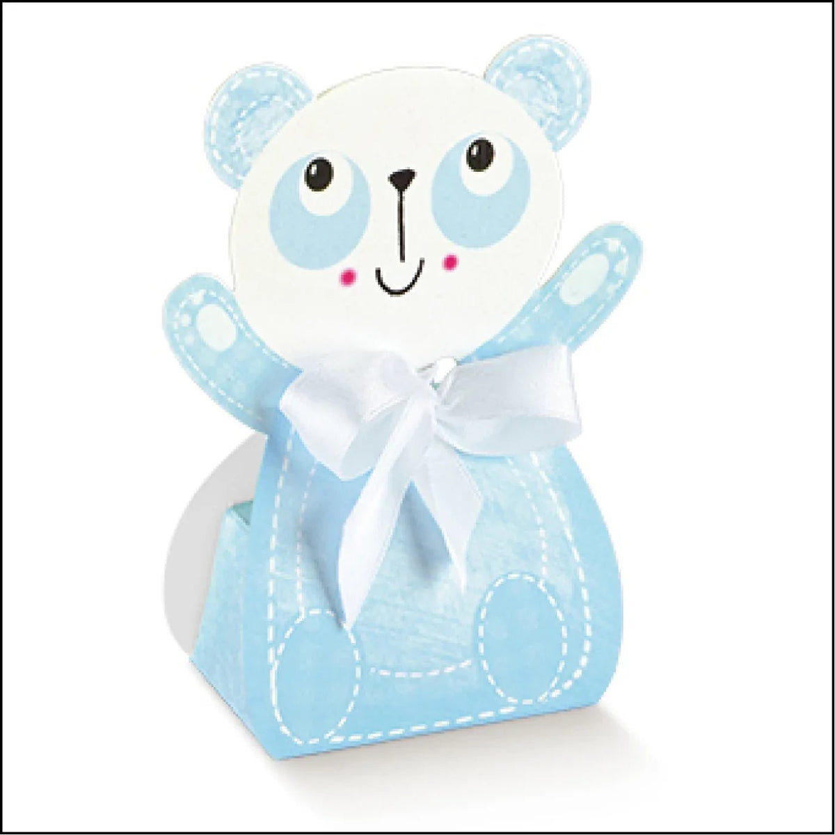 Scatolina Nascita Bimbo Panda Florentina Celeste - The King Luxury