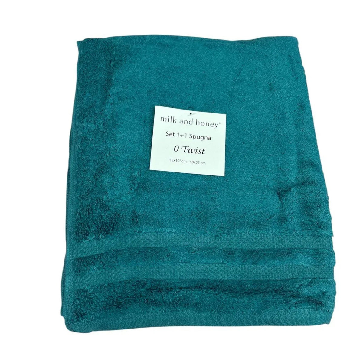 Set Asciugamani 1+1 Milk and Honey Twist in Spugna di Cotone – Made in Italy - The King Luxury