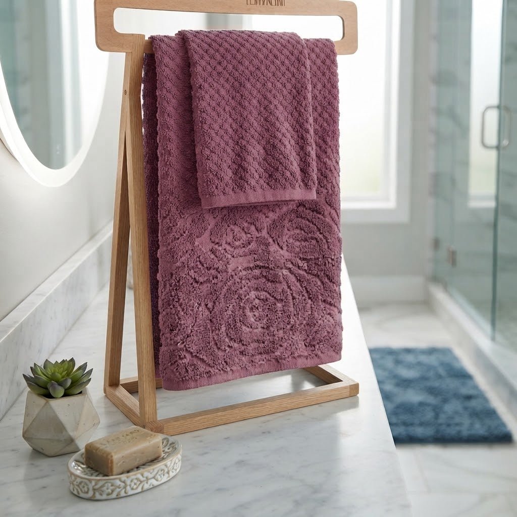 Set Asciugamani 1+1 Papalina Doria in Spugna Jacquard 100% Cotone - The King Luxury