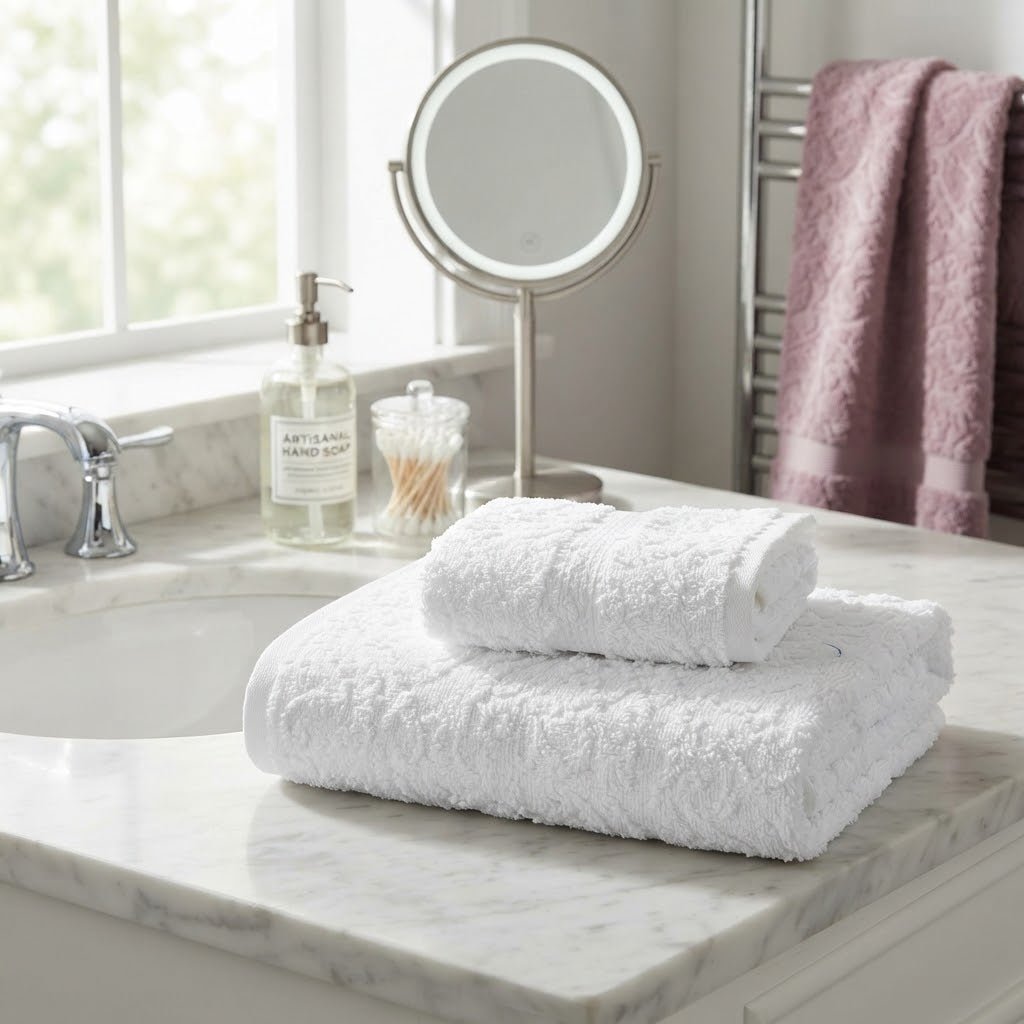 Set Asciugamani 1+1 Papalina Nobu in Spugna 100% Cotone - The King Luxury