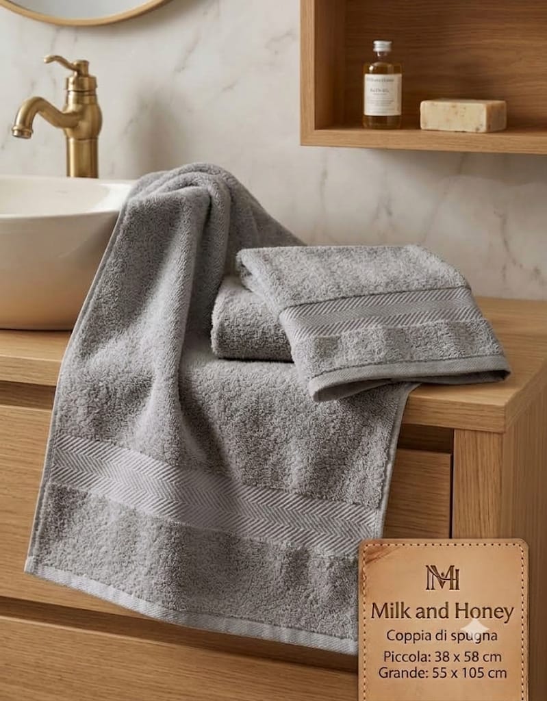 Set Asciugamani 1+1 Papalina Tueste Spugna di Cotone - The King Luxury