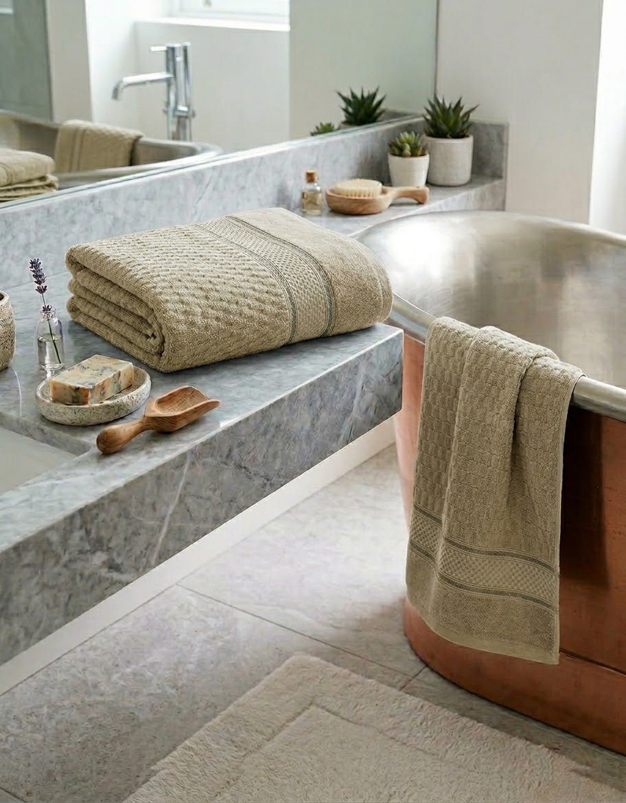 Set Asciugamani 1+1 Preziosa SENSIFIL Spugna di Cotone - The King Luxury
