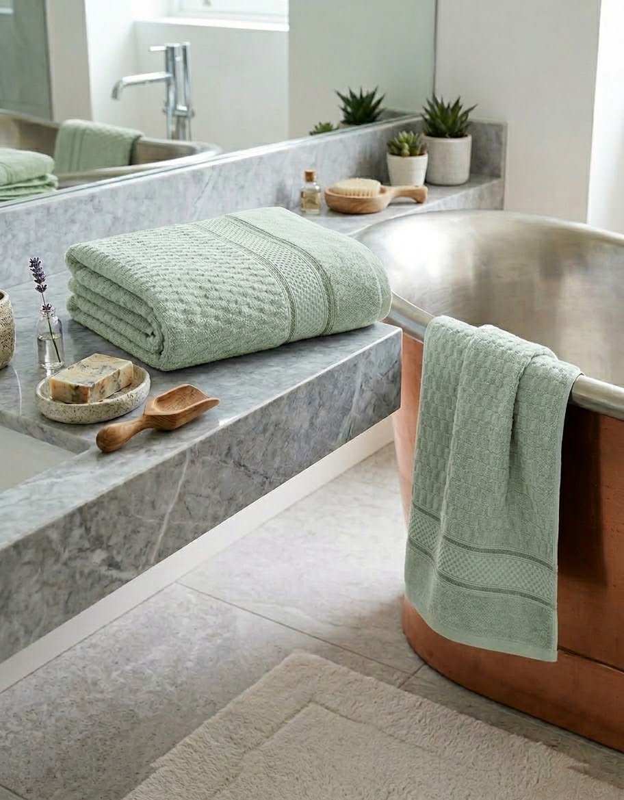 Set Asciugamani 1+1 Preziosa SENSIFIL Spugna di Cotone - The King Luxury