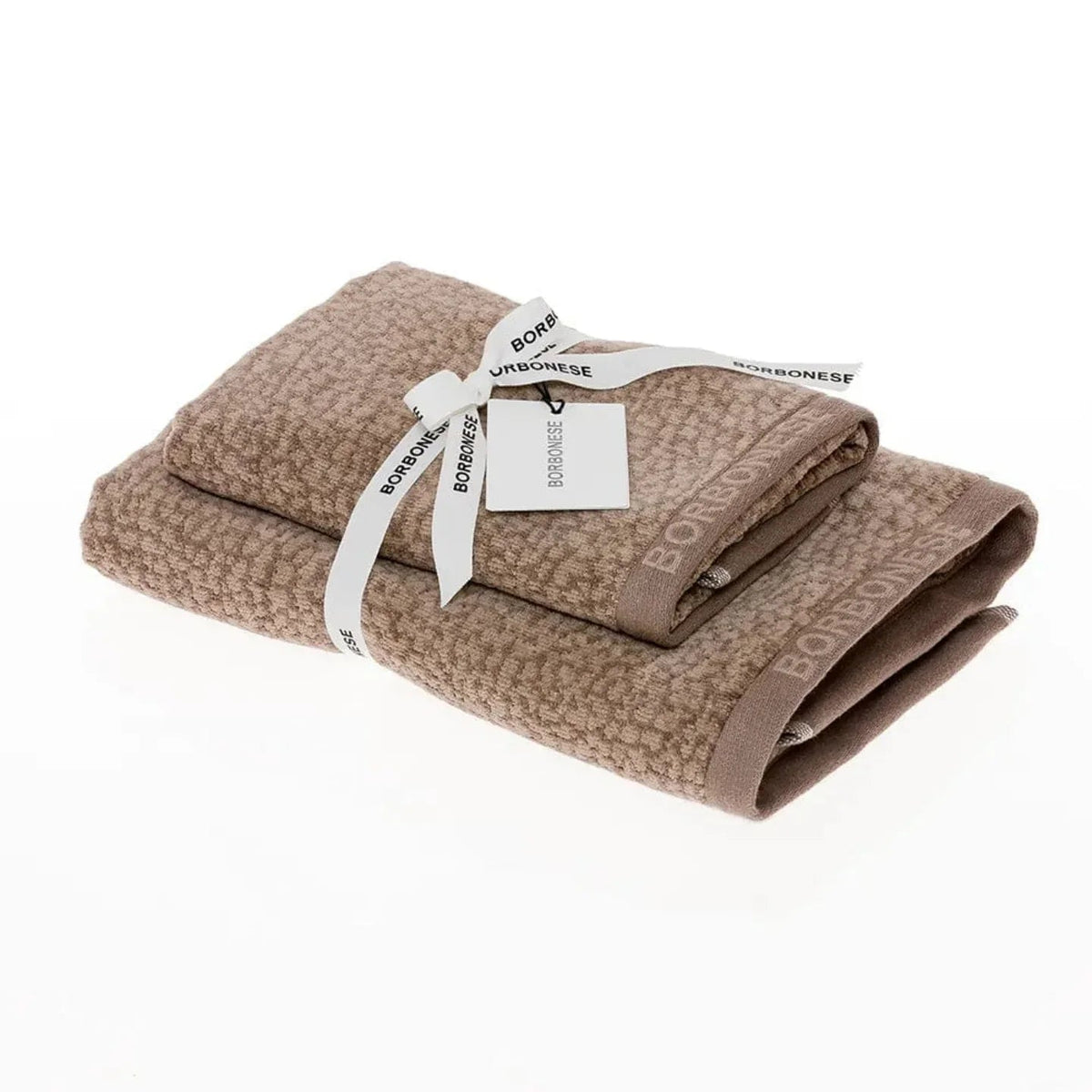 Set Asciugamani Borbonese Twist Op Spugna di Cotone - The King Luxury