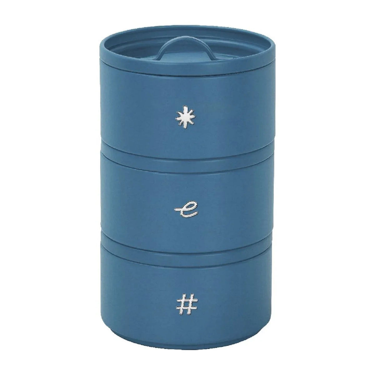 Set Contenitori Porta Spezie Evviva 6301 – Set 3 Impilabili in Metallo Avio - The King Luxury
