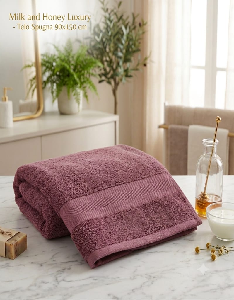 Telo Bagno Milk And Honey Tueste Spugna di Cotone - The King Luxury