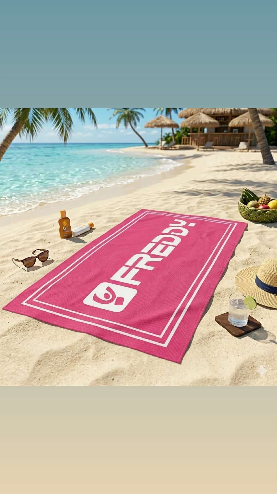 Telo Mare Freddy F300SUNSET 90x180 cm in Spugna di Cotone - The King Luxury