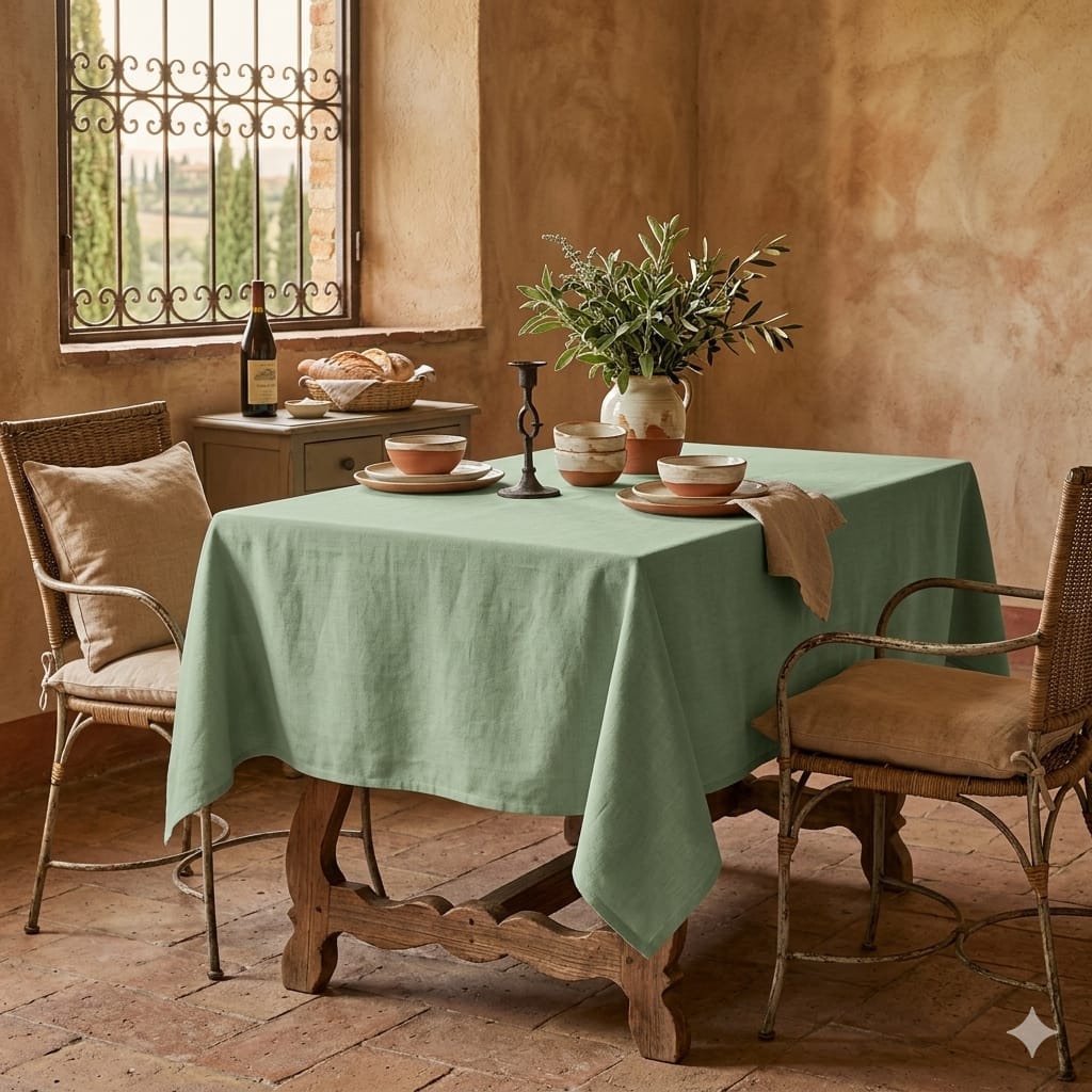 Tovaglia da Tavola Antica Tessitura Italiana Sempre Pulita X6 Poliestere - The King Luxury