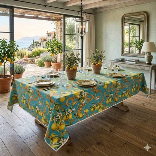 Tovaglia da Tavola Mae' Via Roma 60 Freshness X12 Microresinato - The King Luxury