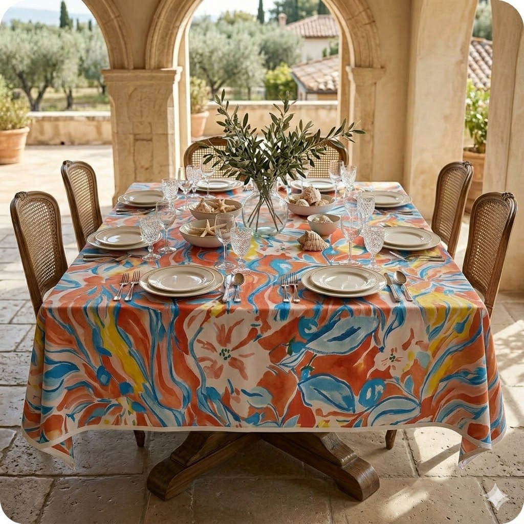 Tovaglia da Tavola Mae' Via Roma 60 Freshness X6 Microresinato - The King Luxury