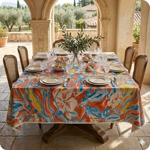 Tovaglia da Tavola Mae' Via Roma 60 Freshness X8 Microresinato - The King Luxury