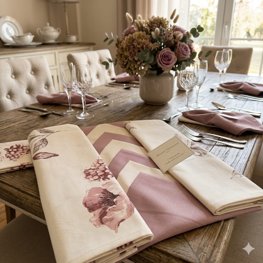 Tovaglia da Tavola Maestri Cotonieri Botanique X6 Cotone - The King Luxury