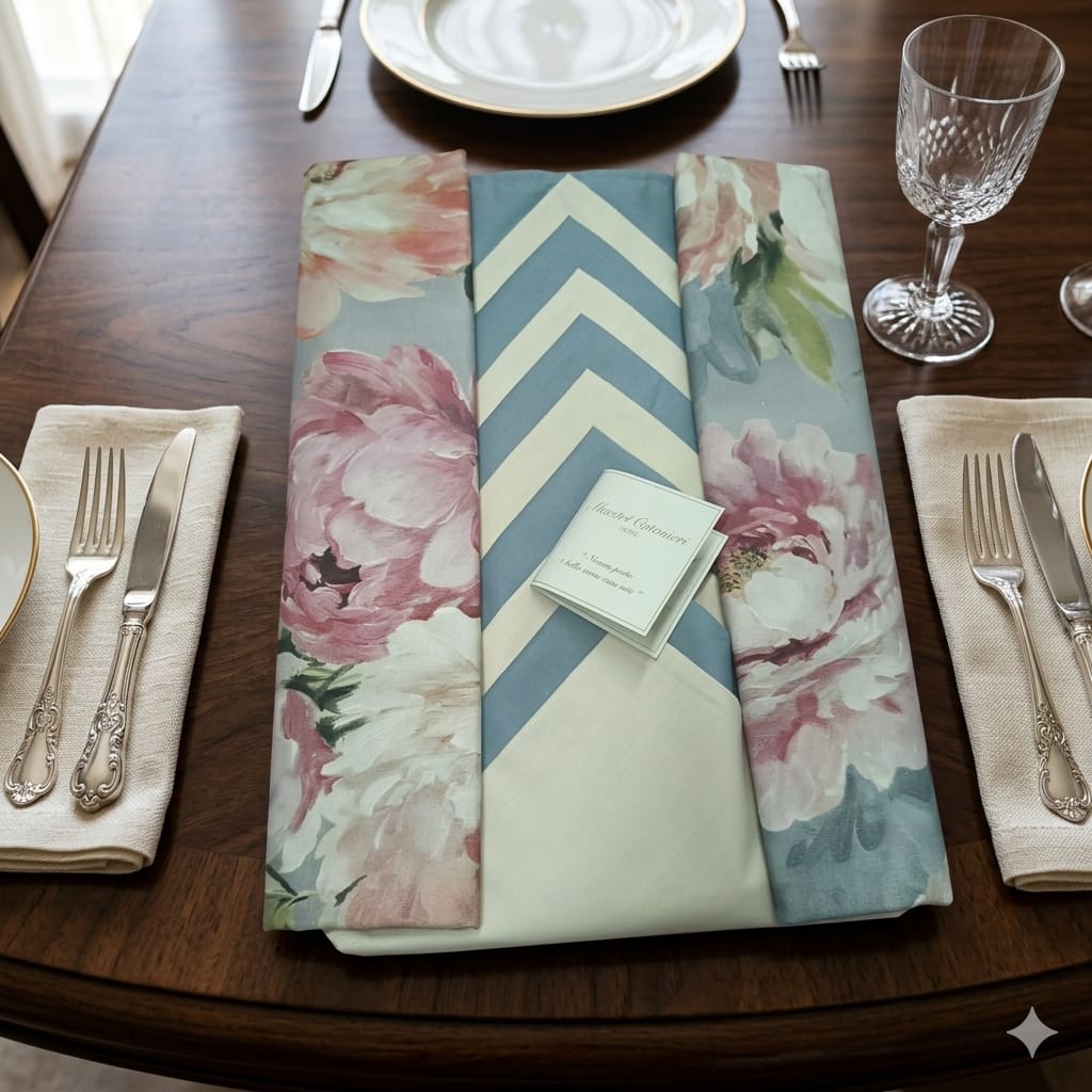Tovaglia da Tavola Maestri Cotonieri Campo Fiorito X18 Cotone - The King Luxury
