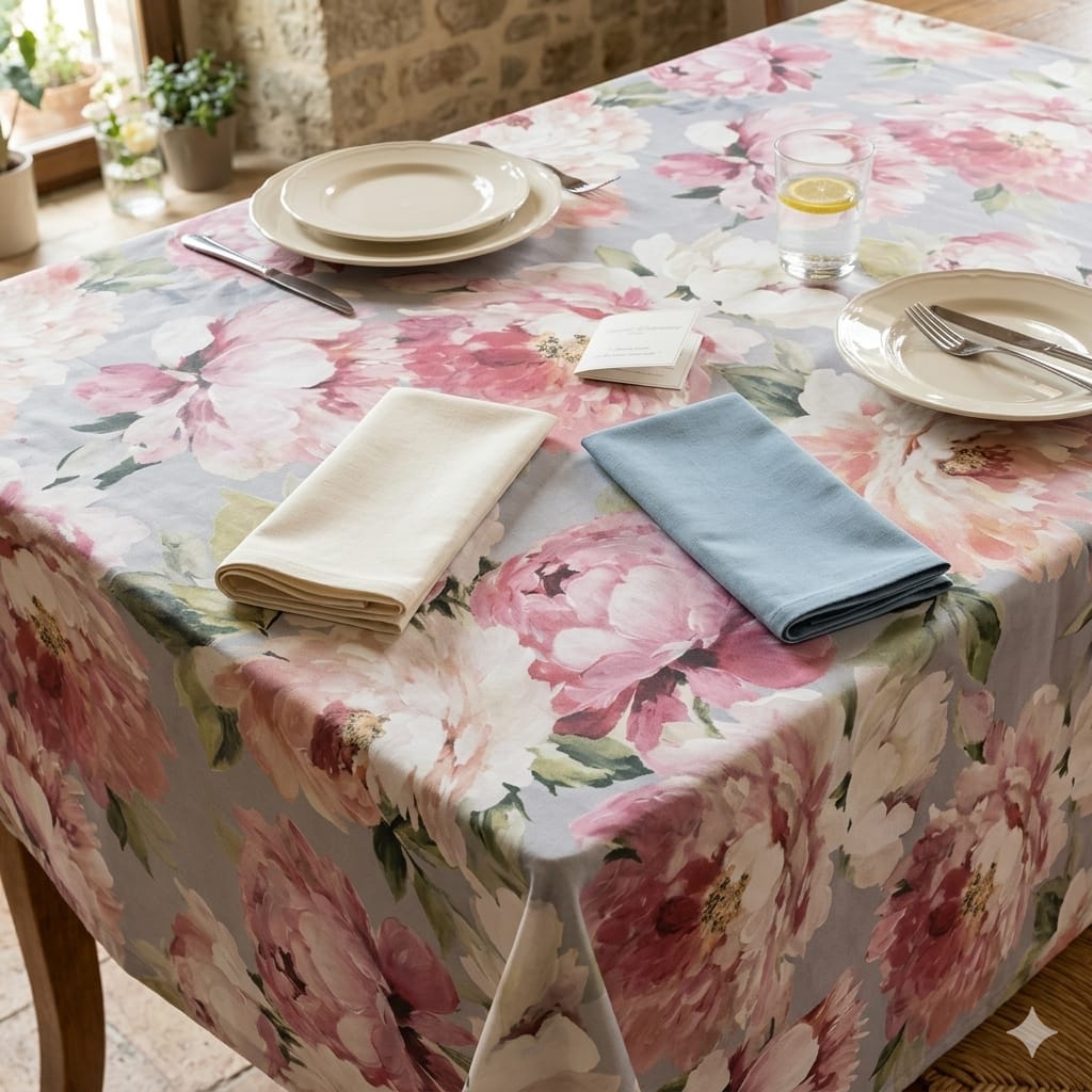 Tovaglia da Tavola Maestri Cotonieri Campo Fiorito X18 Cotone - The King Luxury