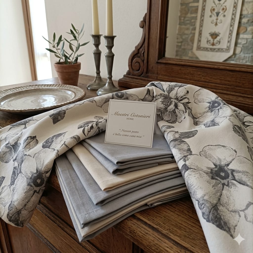 Tovaglia da Tavola Maestri Cotonieri Spring X12 Cotone - The King Luxury