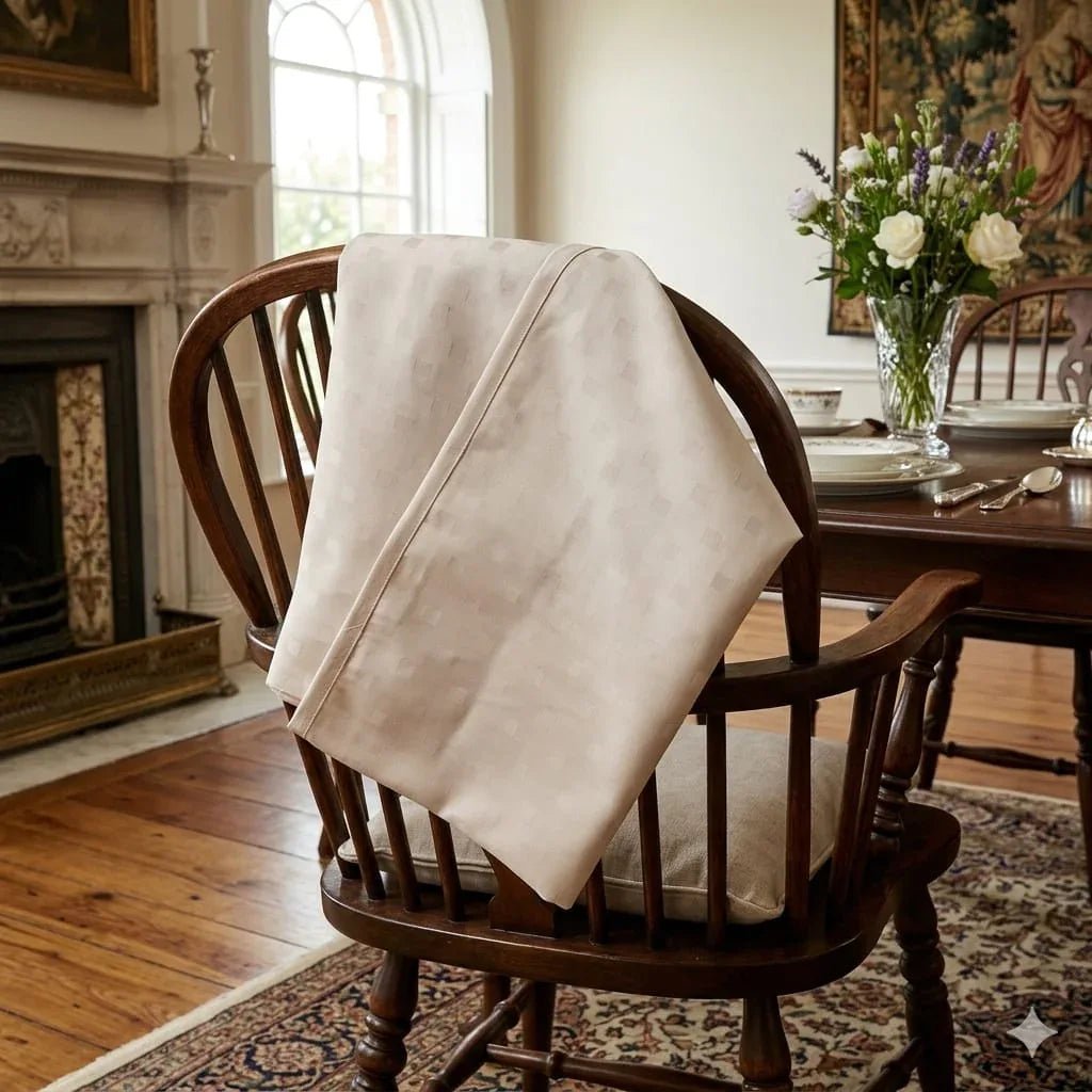 Tovaglia da Tavola Rotonda X8 Maestri Cotonieri Damina in Cotone Ø 180 cm - The King Luxury