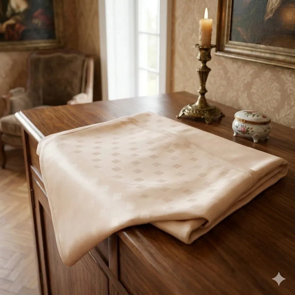 Tovaglia da Tavola Rotonda X8 Maestri Cotonieri Damina in Cotone Ø 180 cm - The King Luxury