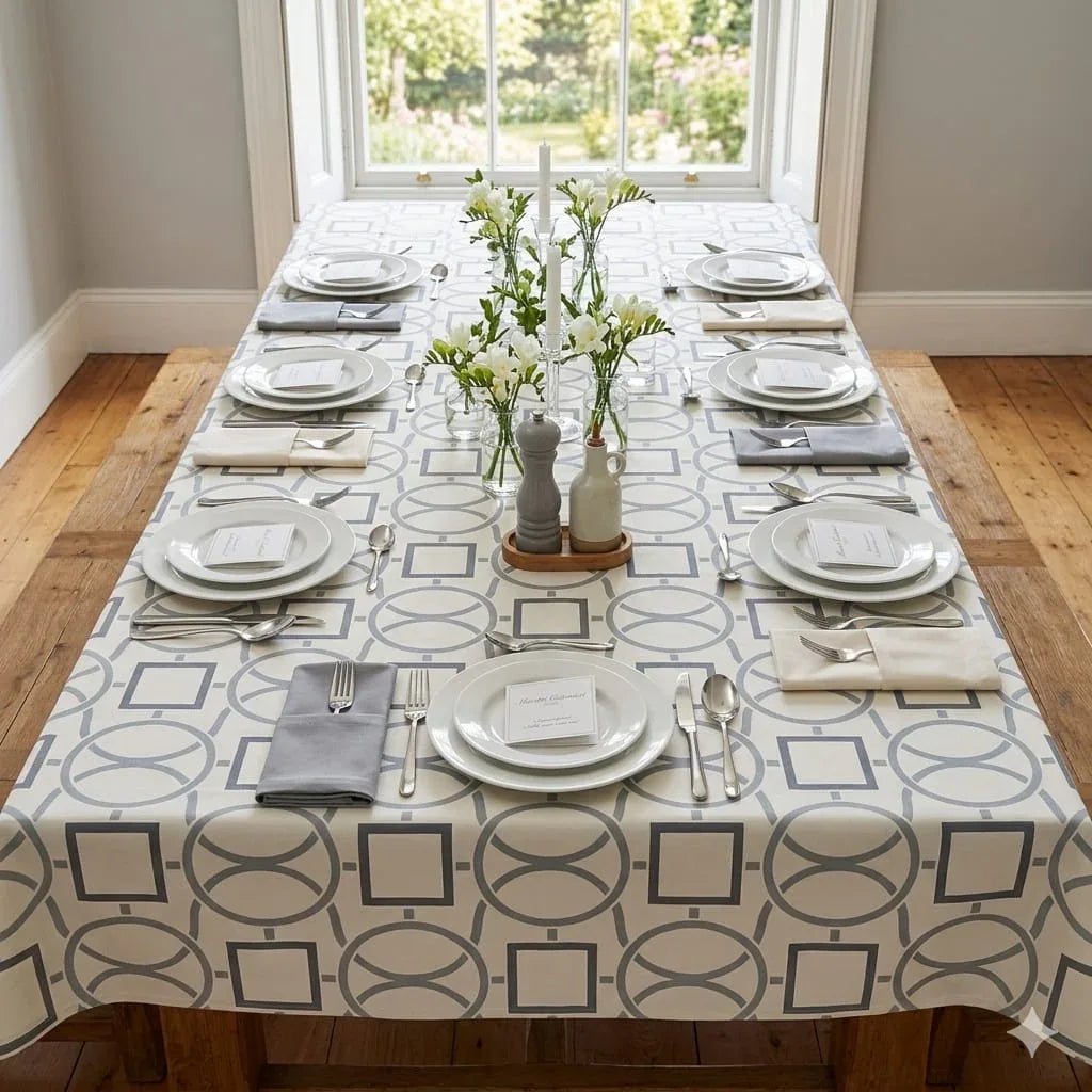 Tovaglia da Tavola X12 Maestri Cotonieri Zara con 12 Tovaglioli in Cotone - The King Luxury