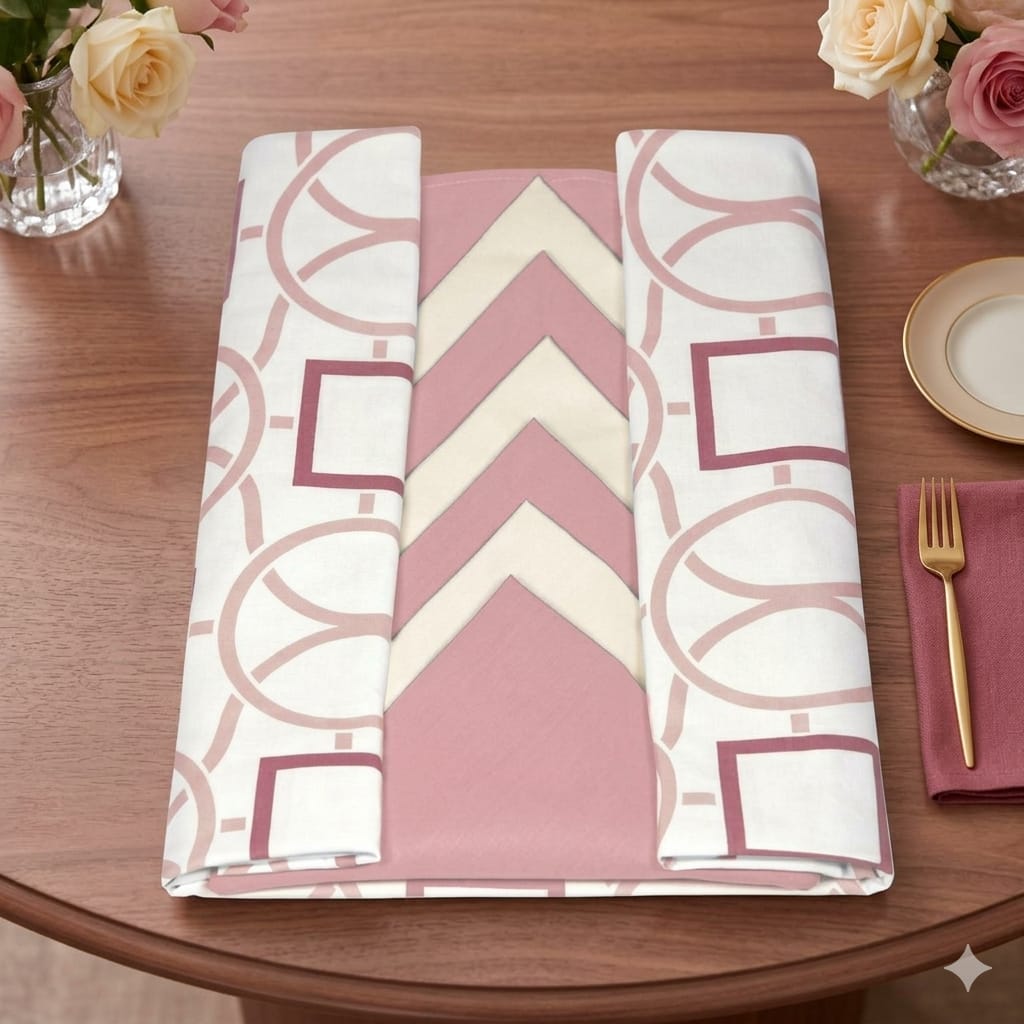 Tovaglia da Tavola X6 Maestri Cotonieri Zara con 6 Tovaglioli in Cotone - The King Luxury