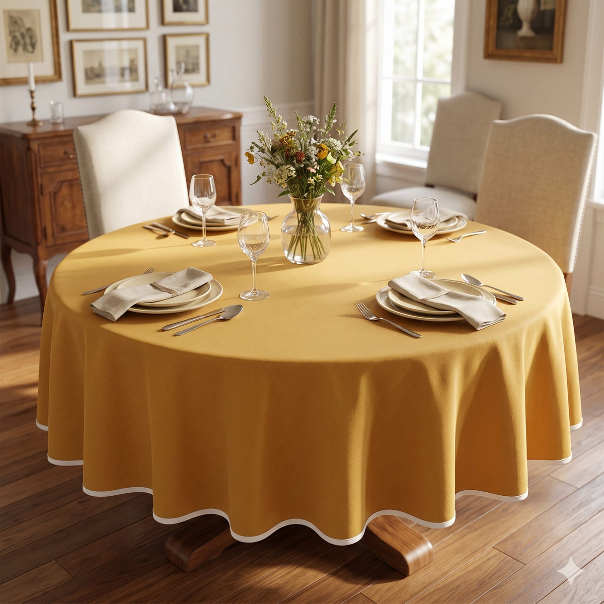 Tovaglia Tonda Mae' Via Roma 60 Freshness Microresinato - The King Luxury