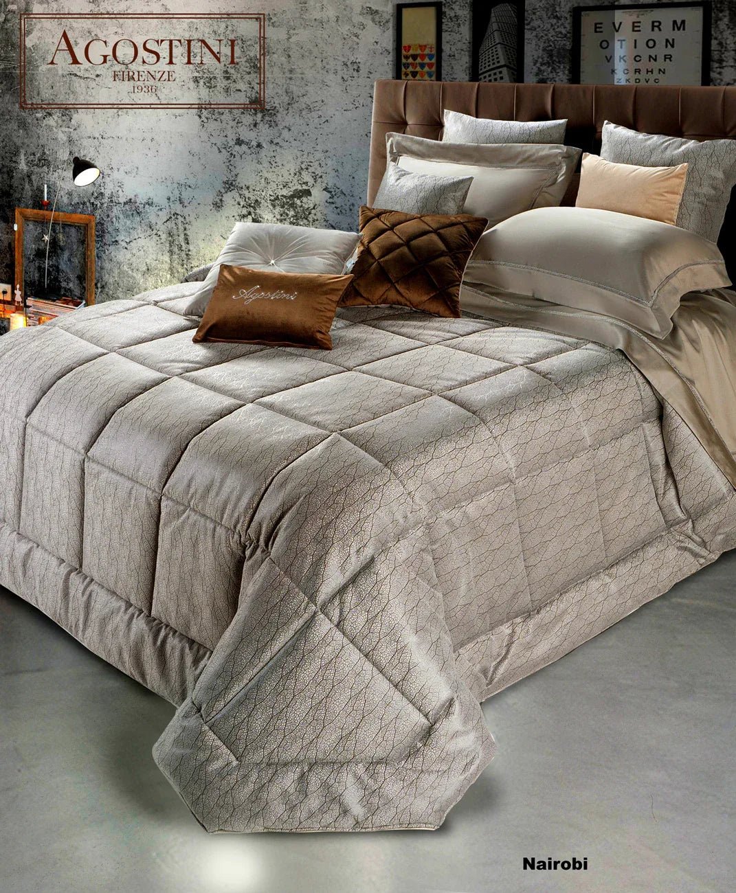 Trapunta Agostini Nairobi Matrimoniale Raso di Cotone - The King Luxury