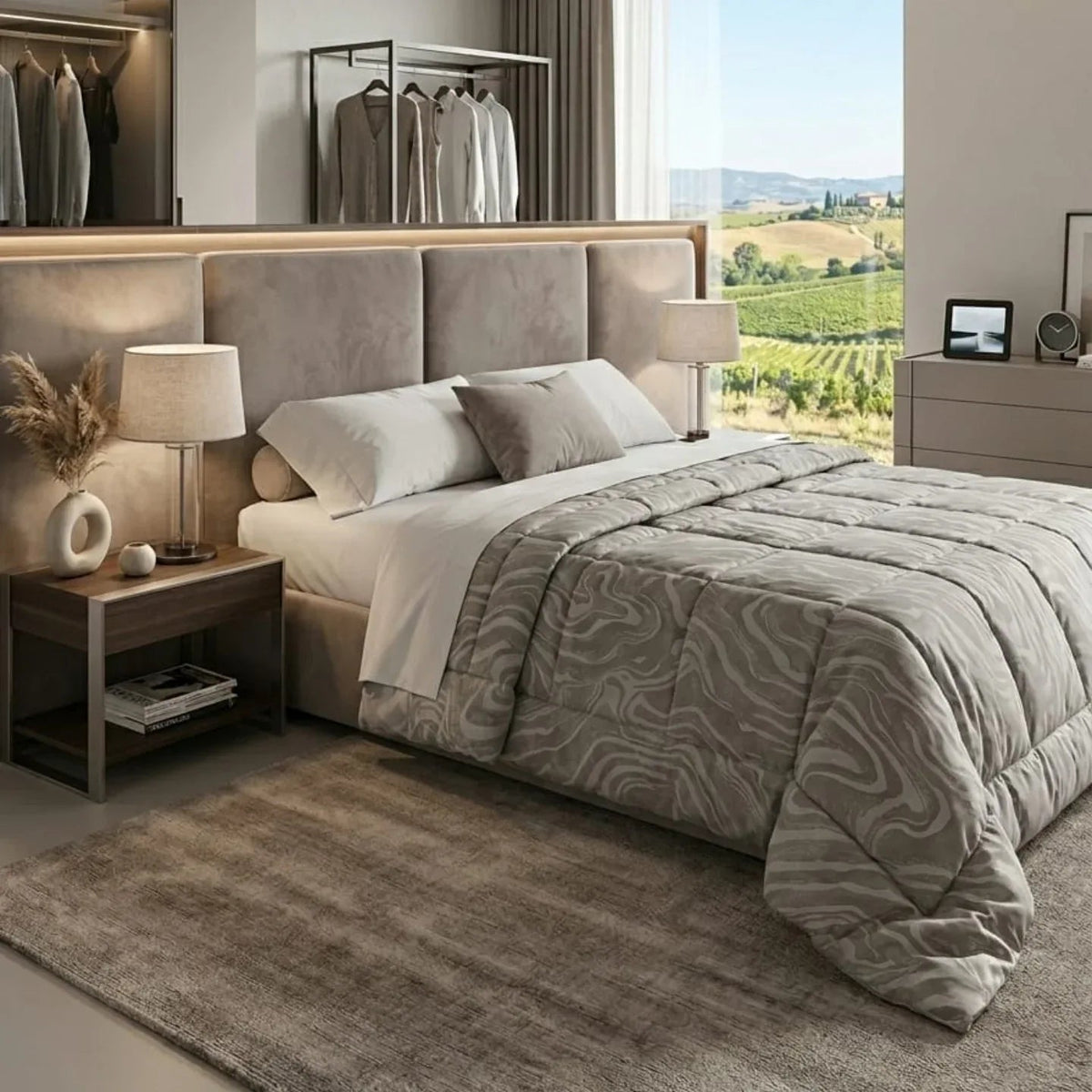 Trapunta Casa Giulia Cristal Oriana Matrimoniale Jacquard - The King Luxury