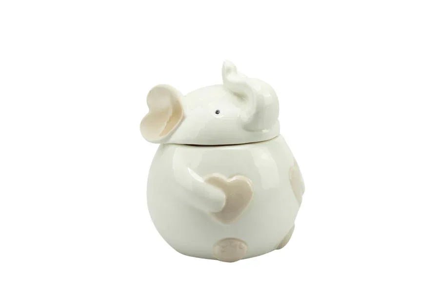 2 Pezzi Bomboniera Elefante Porcellana con Candela Profumata Harmony - The King Luxury