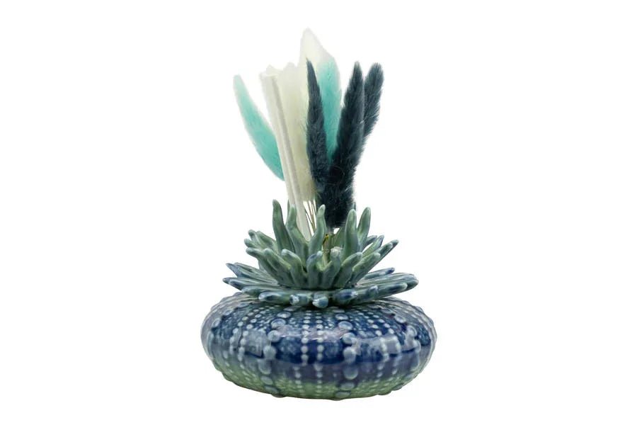 2 Pezzi Matrimonio Harmony Profumatore anemone ovale blue in Porcellana - The King Luxury
