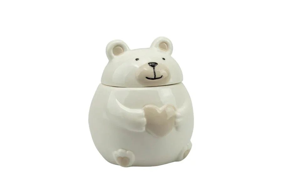 2 Pezzi Orso con candela profumata Porcellana Harmony - The King Luxury