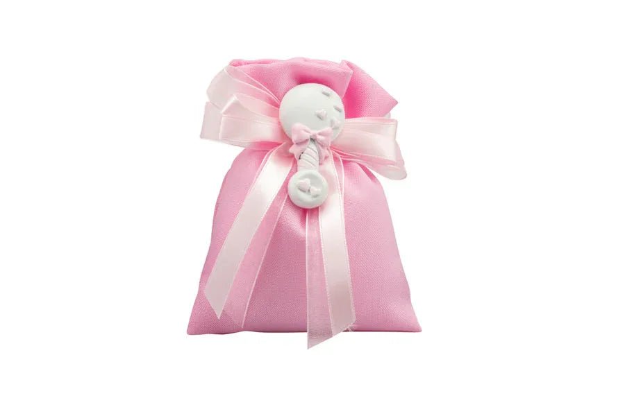 7 Pezzi Magnete Biberon/Sonaglio rosa Nascita Bimba - The King Luxury