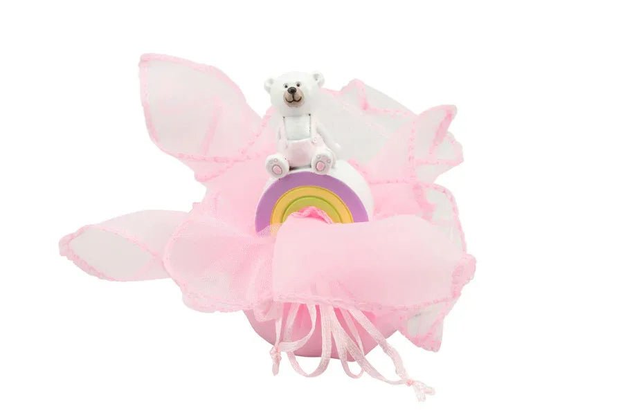 7 Pezzi Orsetta 3d resina su arcobaleno Nascita Bimba - The King Luxury