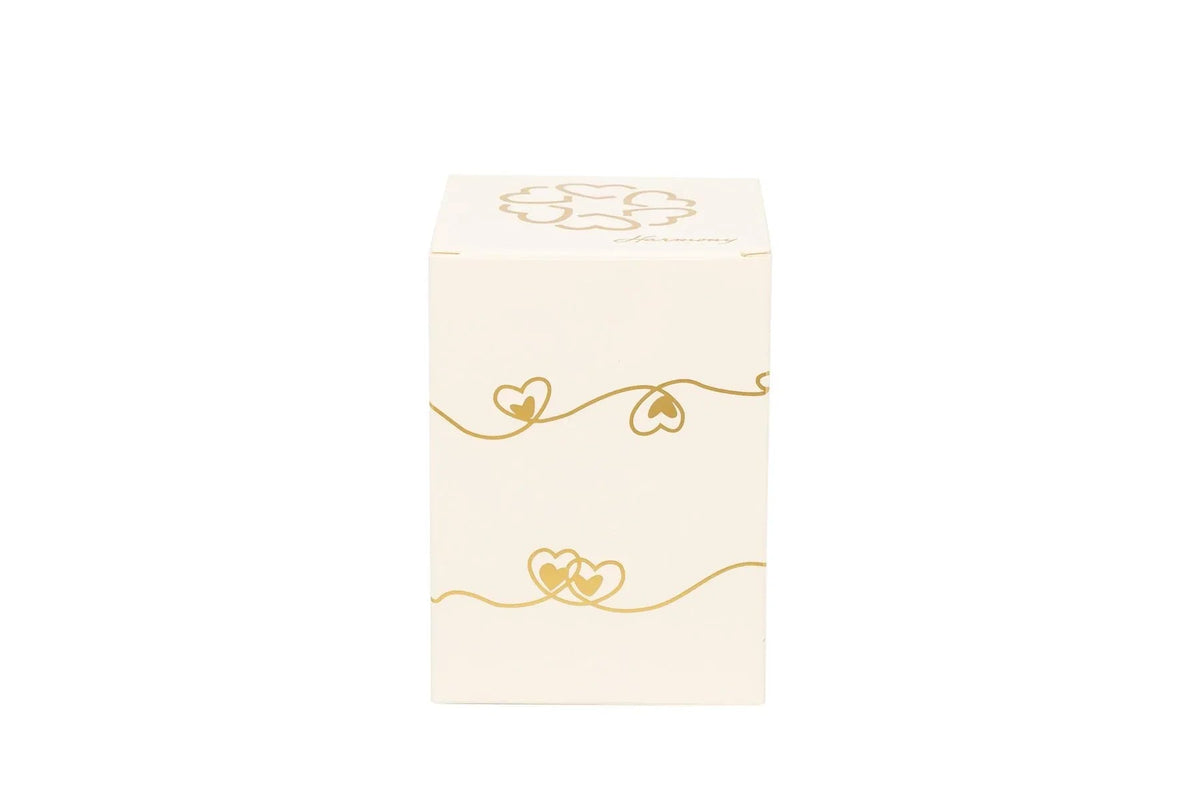 7 Pezzi Portacandela Oro con Cuore Bianco – Bomboniera Porcellana - The King Luxury