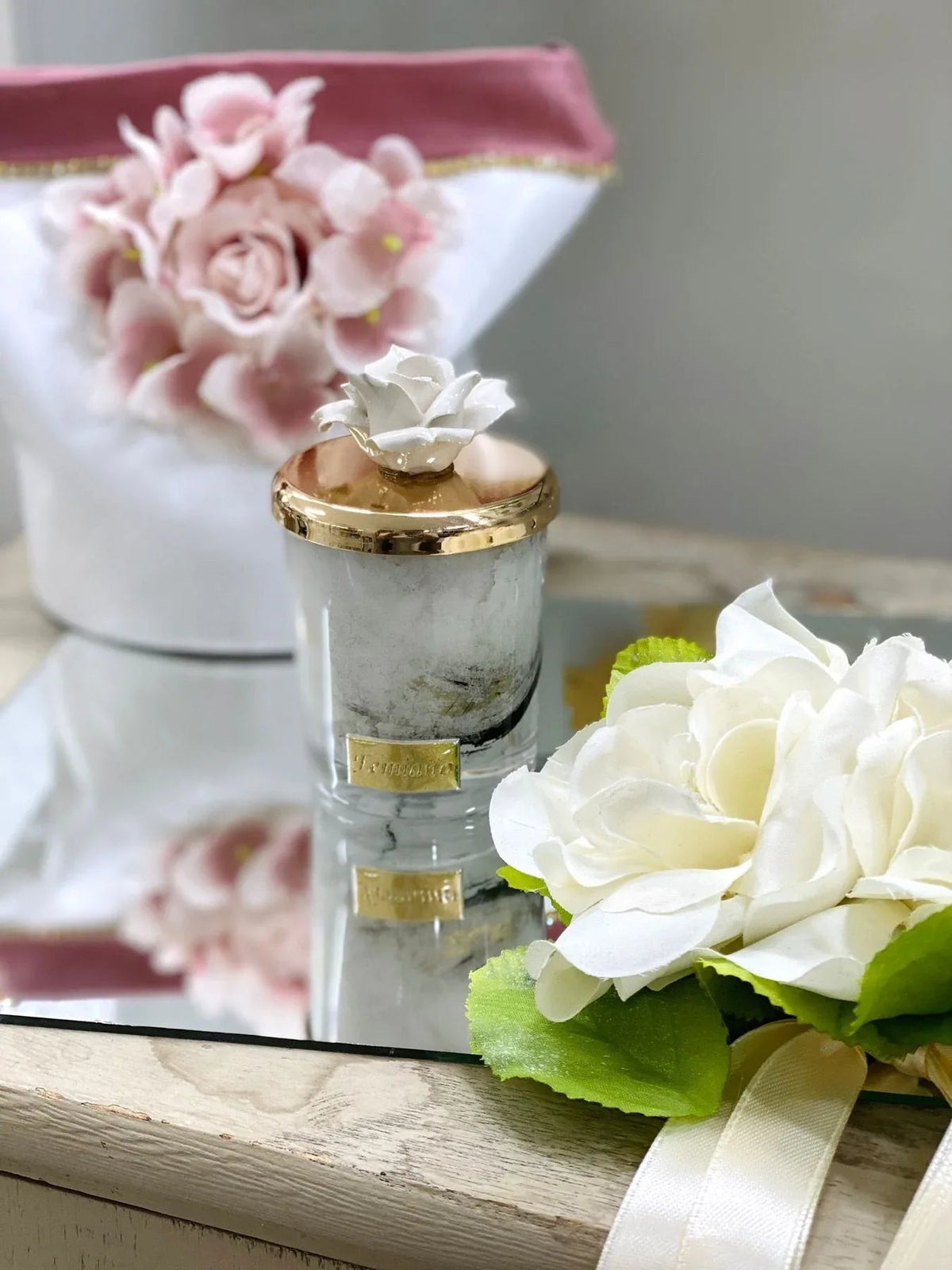 Candela Femiano Paradise – Marmo e Rosa 9x6 cm - The King Luxury