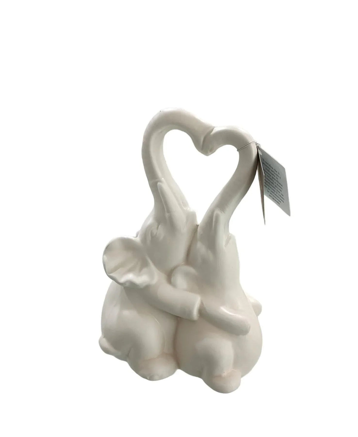 Coppia Elefanti Porcellana Schonherr Cuore Panna - The King Luxury