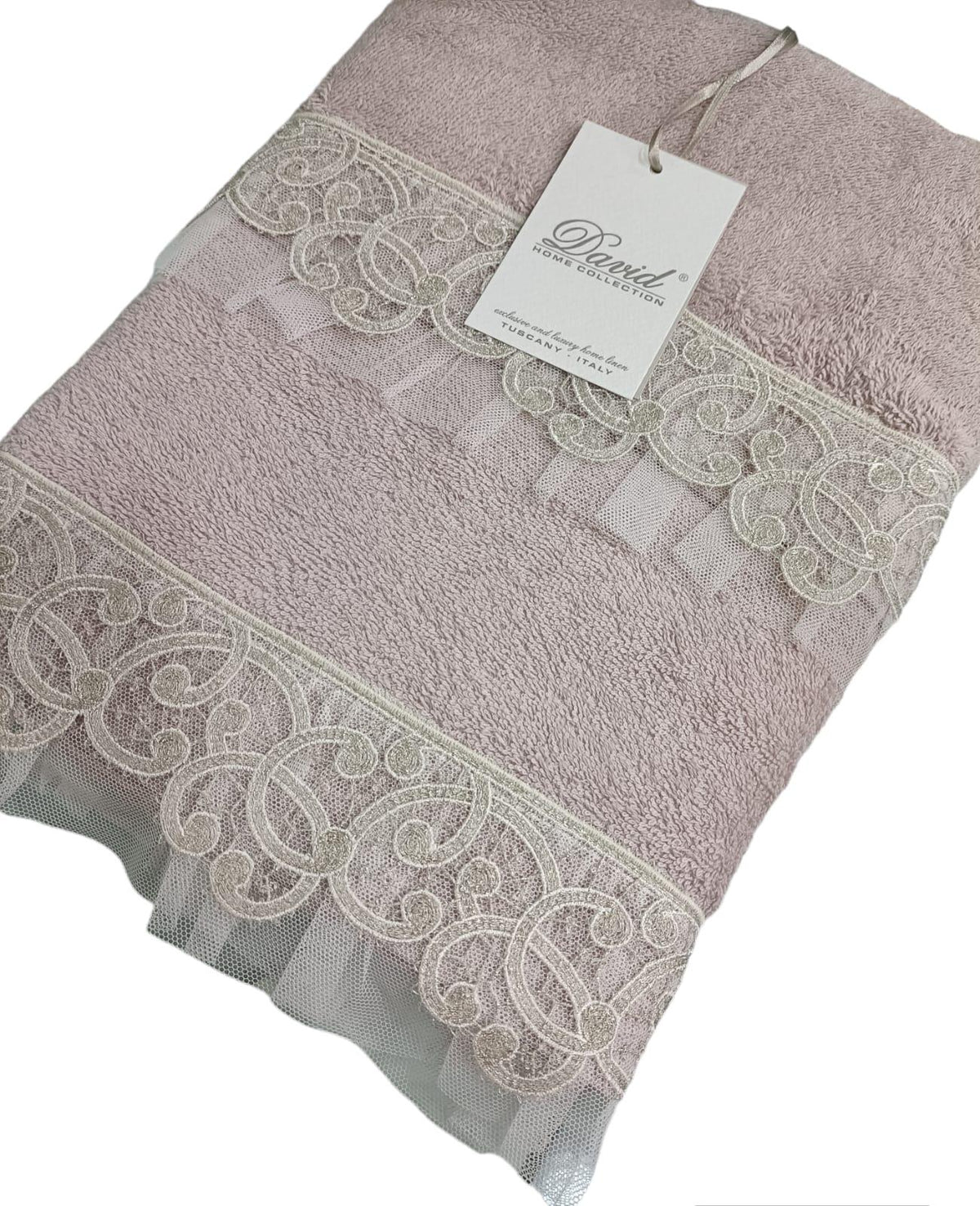 Set Asciugamani 1+1 David Cigno Spugna di Cotone - The King Luxury