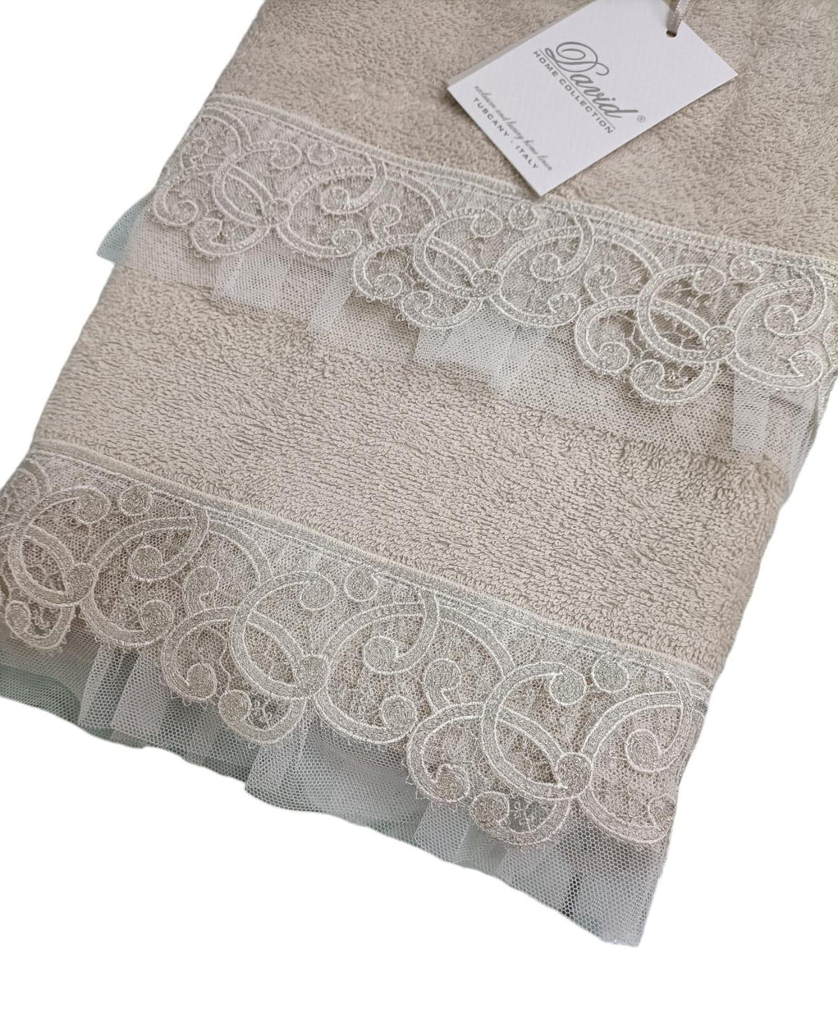 Set Asciugamani 1+1 David Cigno Spugna di Cotone - The King Luxury