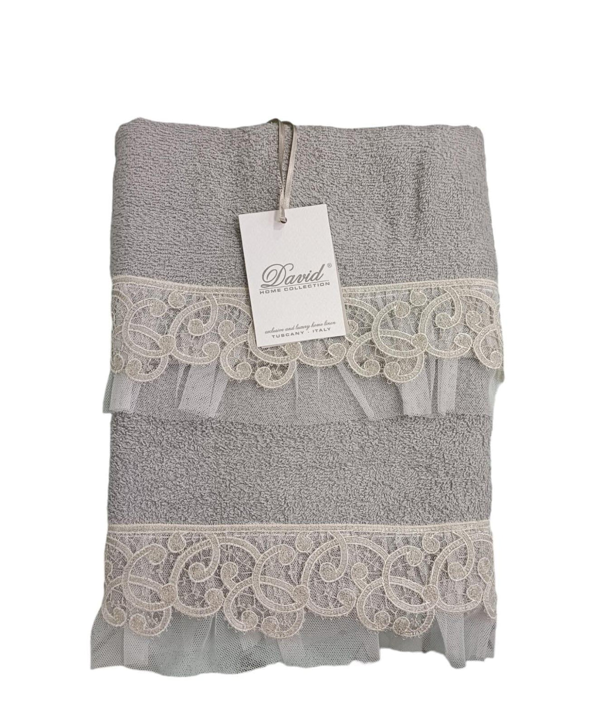 Set Asciugamani 1+1 David Cigno Spugna di Cotone - The King Luxury