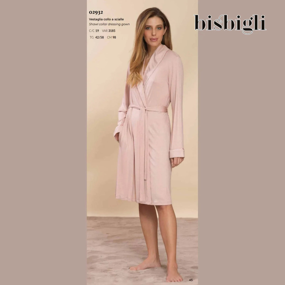 Vestaglia Bisbigli BP202932 42 95% VI 5% EA - The King Luxury