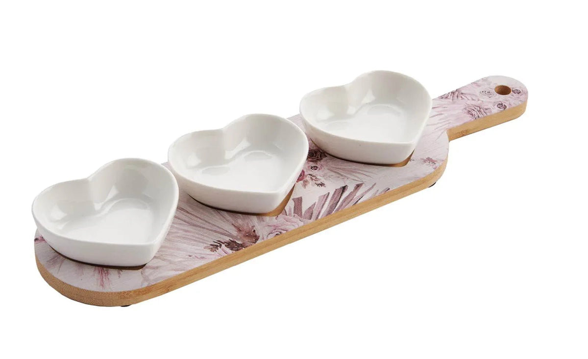 2 Pezzi Set 3 ciotole cuore Special Gifts Rose - The King Luxury