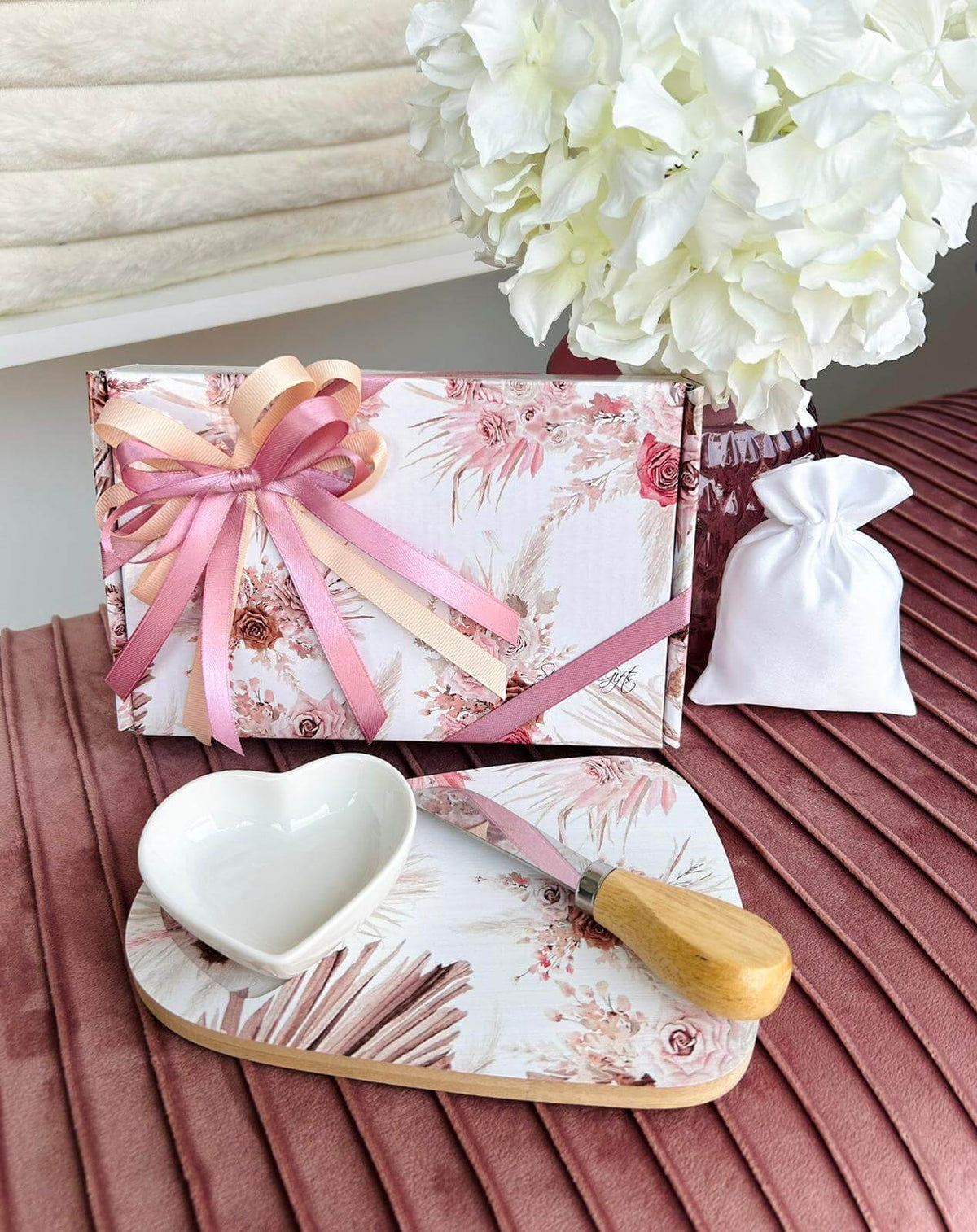 3 Pezzi Set coltello con ciotola Special Gifts Rose - The King Luxury