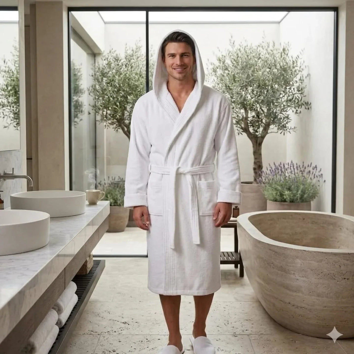 Accappatoio Freddy F100 in Spugna di Cotone 100% con Cappuccio - The King Luxury