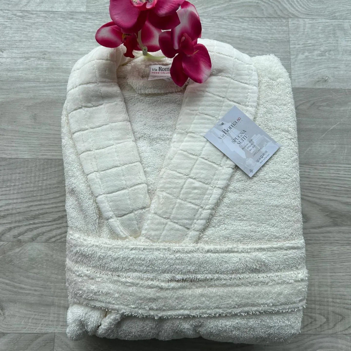 Accappatoio in Spugna Uomo/Donna Via Roma, 60 Linea Box - The King Luxury