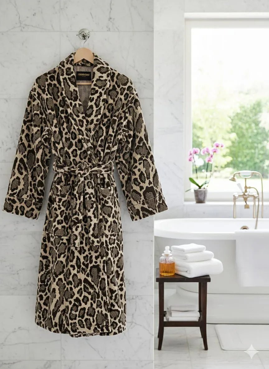 Accappatoio Linx XXL Roberto Cavalli Marrone Cotone - The King Luxury
