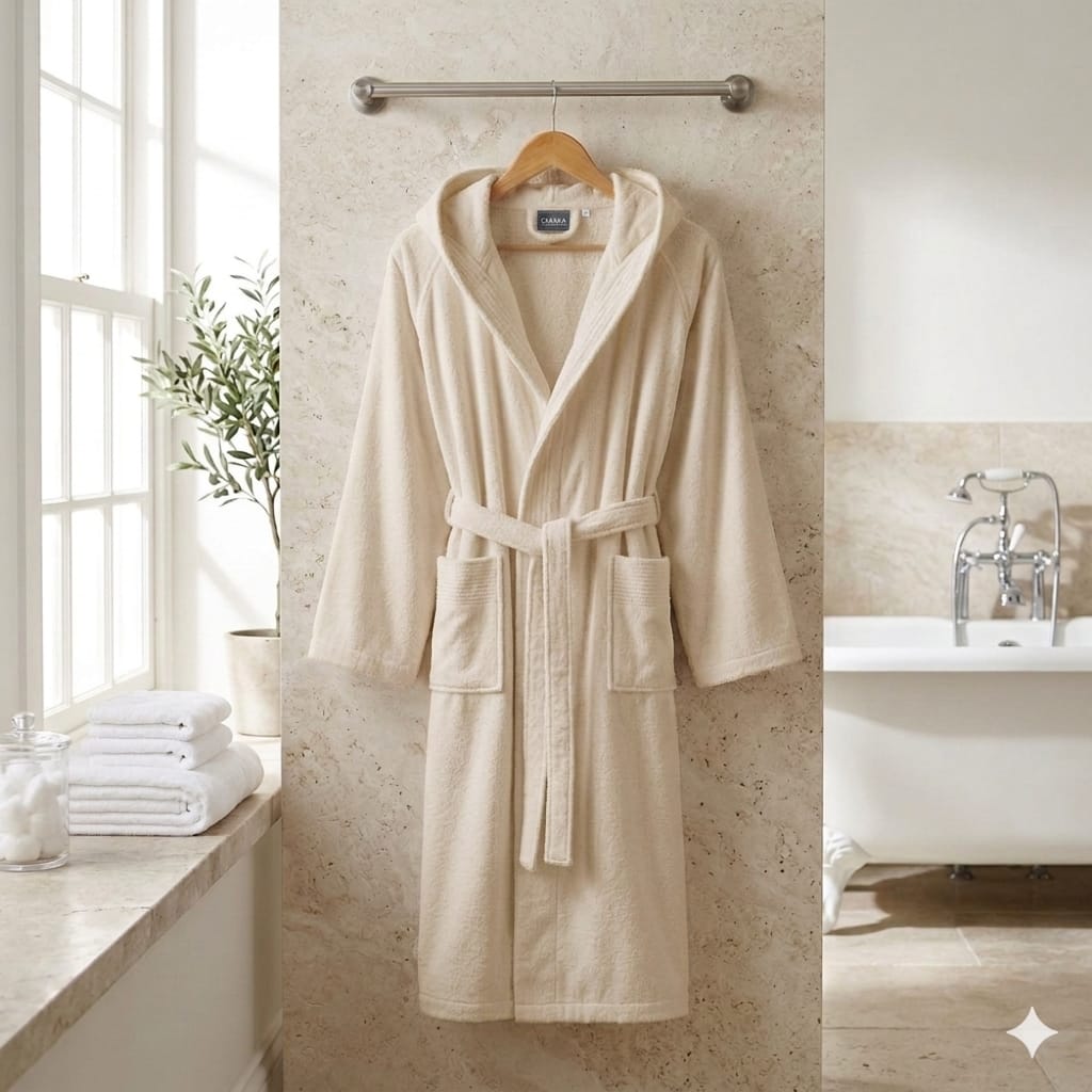 Accappatoio Mirabello Carrara Stripes L Spugna di Cotone - The King Luxury