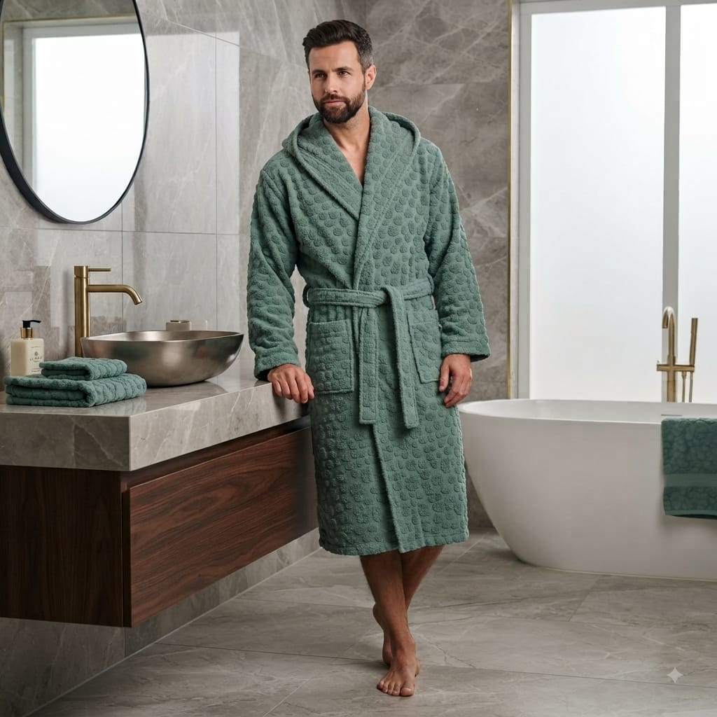 Accappatoio Papalina Jacquard Rue XXL Spugna di Cotone - The King Luxury