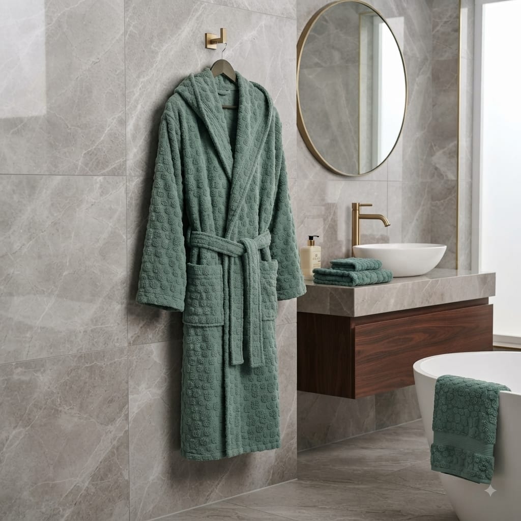 Accappatoio Papalina Jacquard Rue XXL Spugna di Cotone - The King Luxury