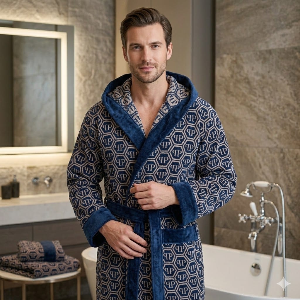 Accappatoio Philipp Plein Jungle L/XL Spugna di Cotone - The King Luxury