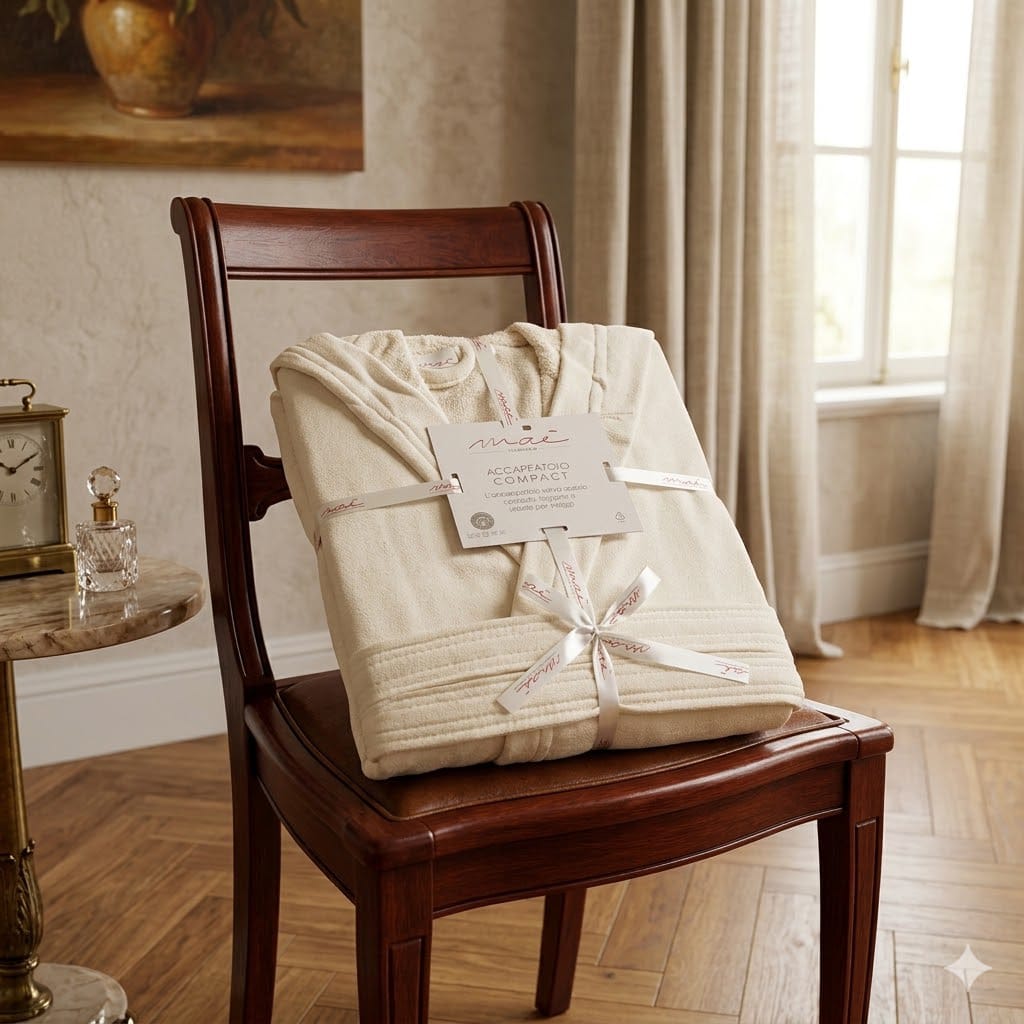 Accappatoio Via Roma 60 Compact M Spugna di Cotone - The King Luxury