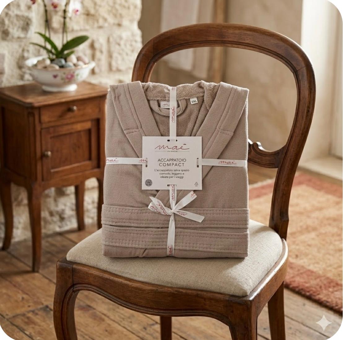 Accappatoio Via Roma 60 Compact M Spugna di Cotone - The King Luxury