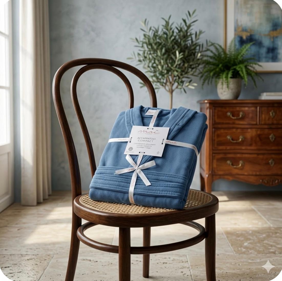 Accappatoio Via Roma 60 Compact M Spugna di Cotone - The King Luxury